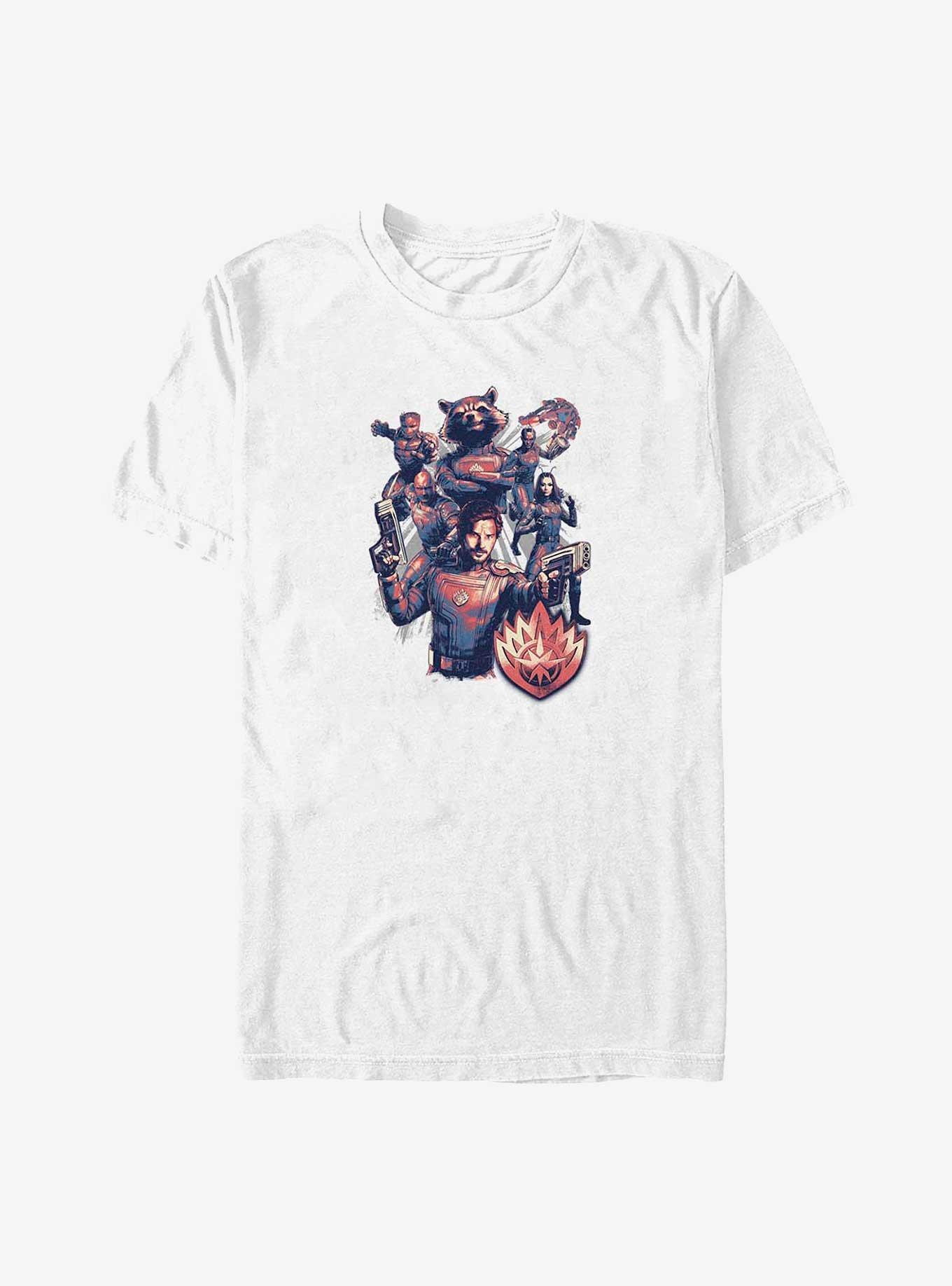 Marvel The Guardians of the Galaxy Team Shot Big & Tall T-Shirt, WHITE, hi-res