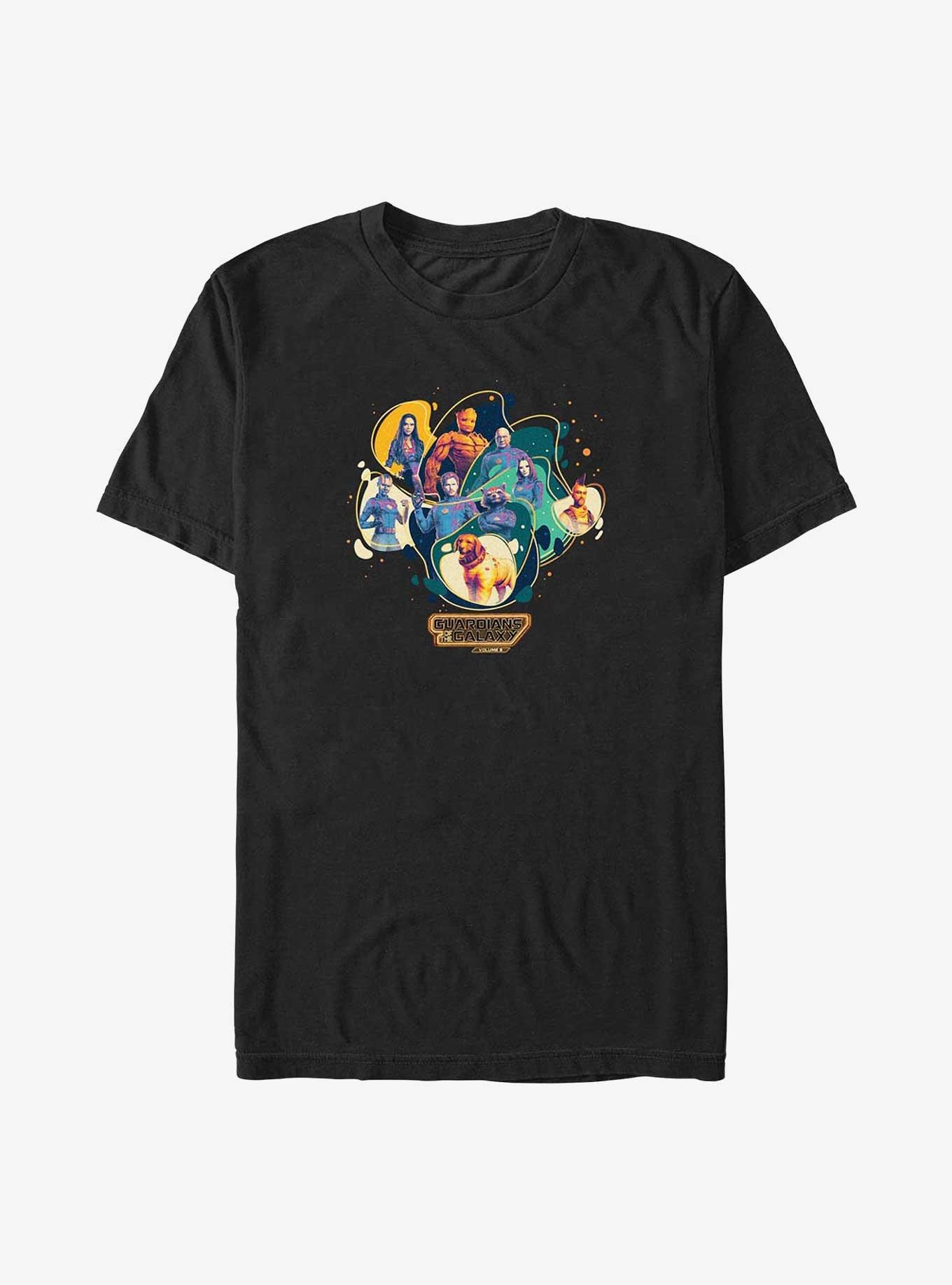 Marvel The Guardians of the Galaxy Cosmic Groupshot Big & Tall T-Shirt, BLACK, hi-res