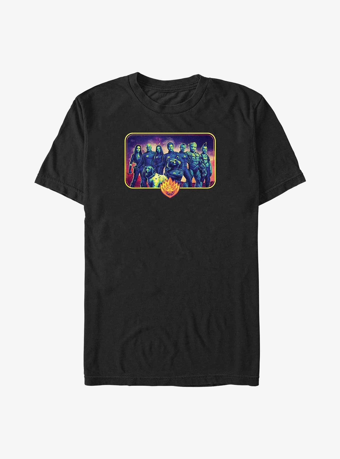 Marvel The Guardians of the Galaxy Badge Groupshot Big & Tall T-Shirt, BLACK, hi-res