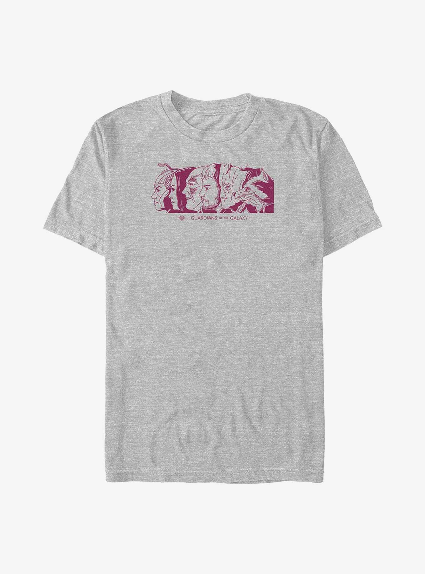 Marvel The Guardians of the Galaxy Guardian Profiles Big & Tall T-Shirt, ATH HTR, hi-res