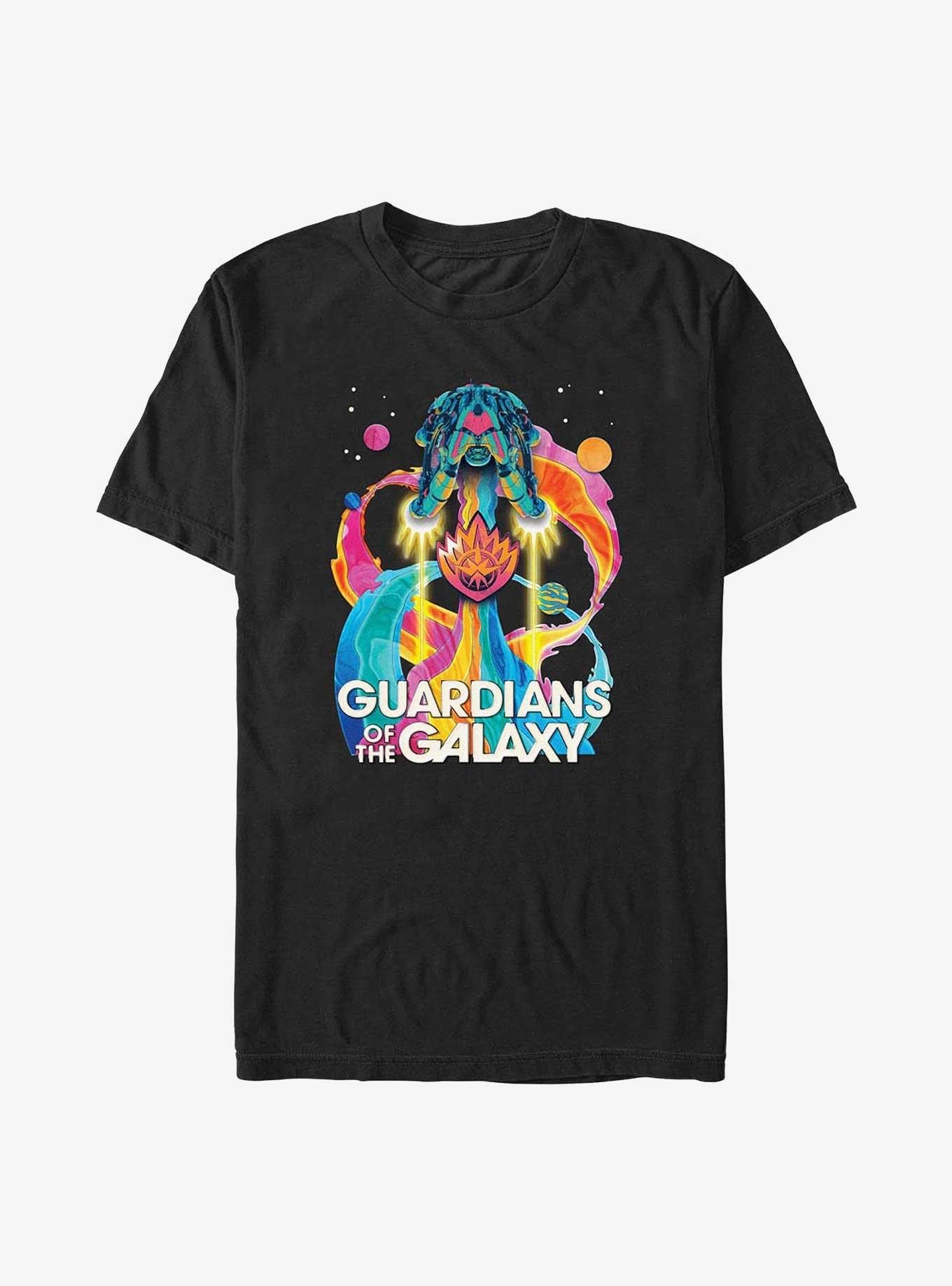 Marvel The Guardians of the Galaxy Psychedelic Ship Big & Tall T-Shirt, BLACK, hi-res