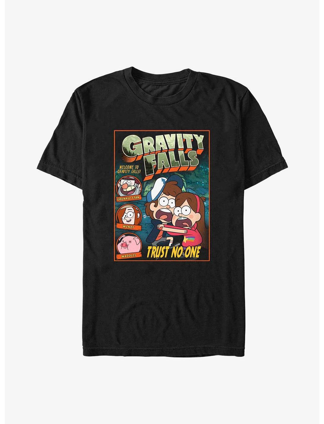 Gravity Falls Trust No One Comic Cover Big & Tall T-Shirt, BLACK, hi-res