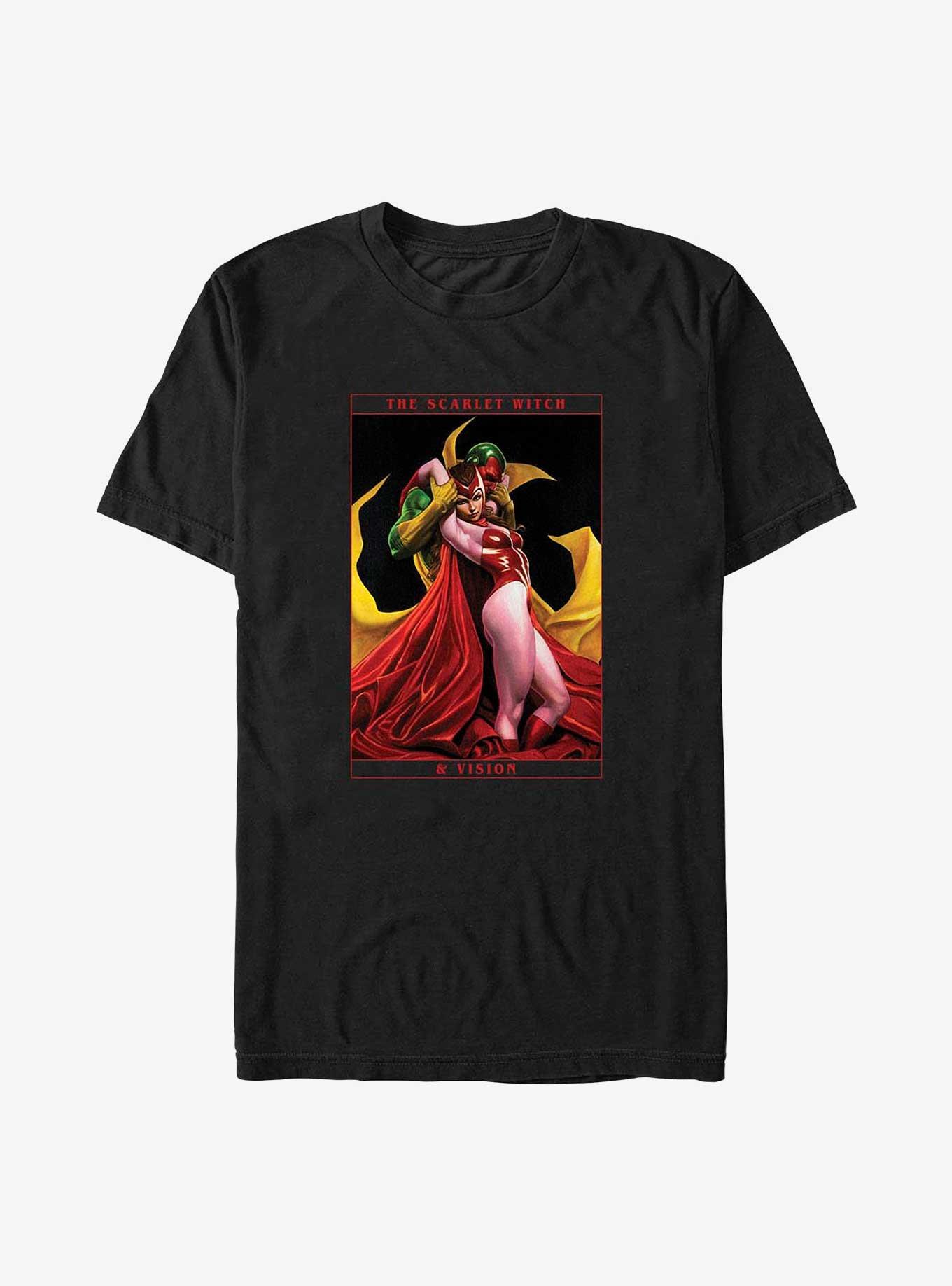 Marvel Scarlet Witch Vision and The Scarlet Witch Card Big & Tall T-Shirt, BLACK, hi-res