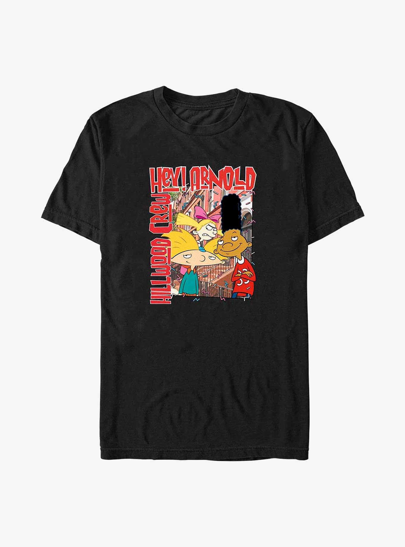 Nickelodeon Hey Arnold Hillwood Crew Big & Tall T-Shirt, BLACK, hi-res