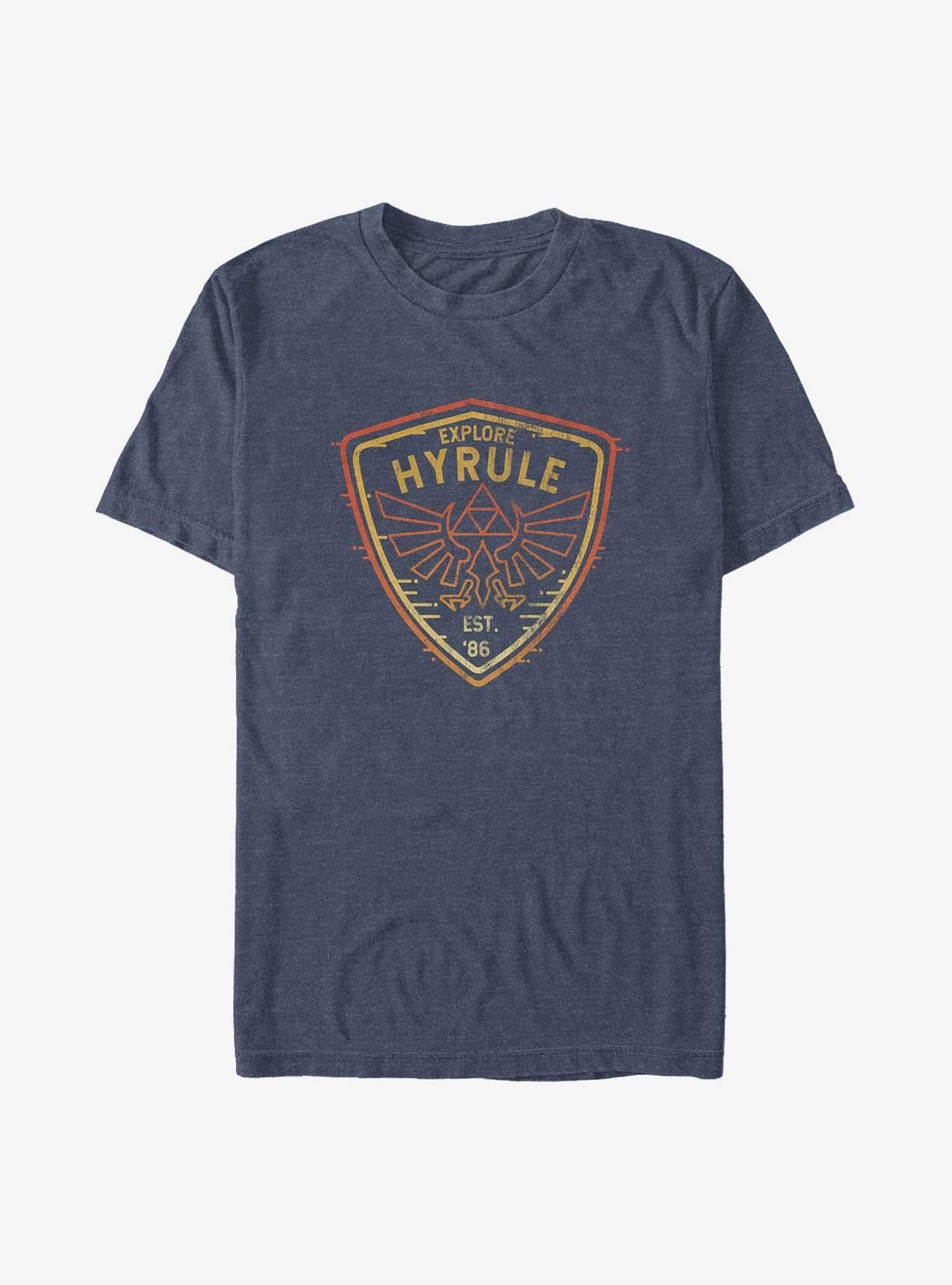 The Legend of Zelda Explore Camp Hyrule Big & Tall T-Shirt, NAVY HTR, hi-res