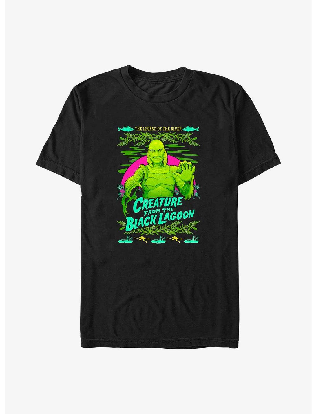 Universal Monsters Creature From The Black Lagoon Poster Big & Tall T-Shirt, BLACK, hi-res