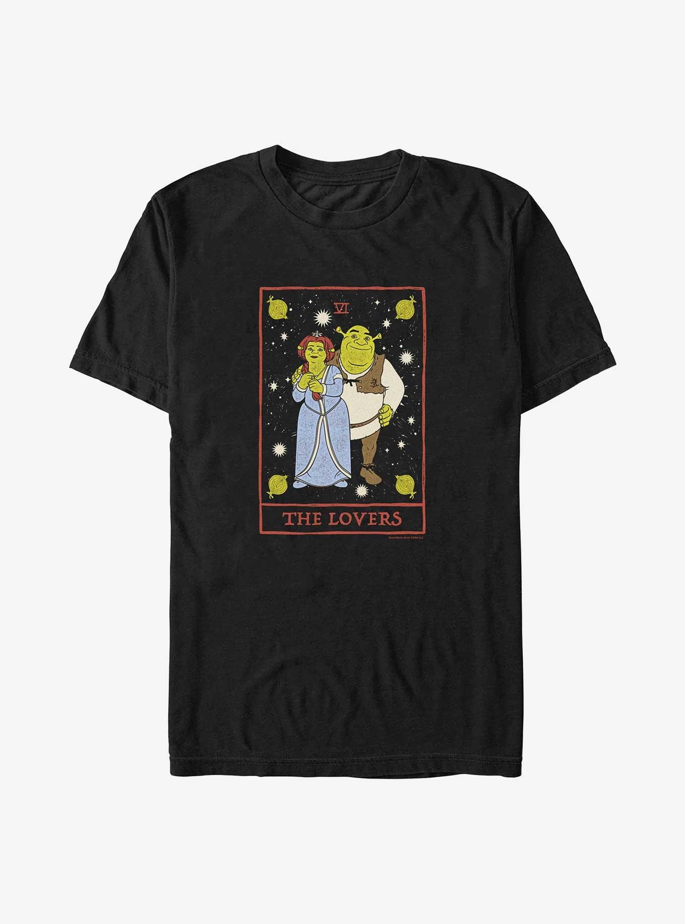 Shrek and Fiona Lovers Tarot Big & Tall T-Shirt, BLACK, hi-res