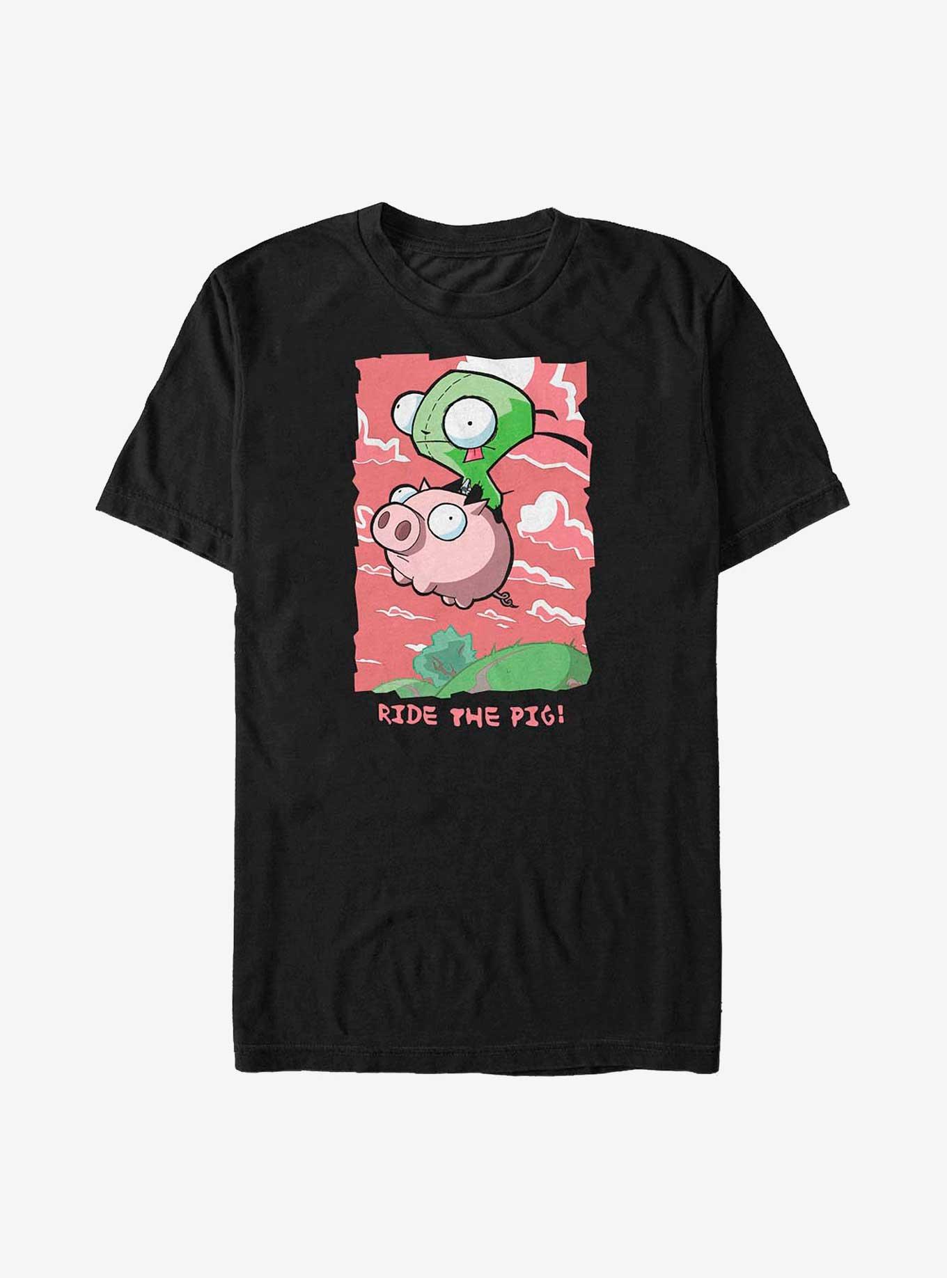 Invader ZIM Ride The Pig Big & Tall T-Shirt, BLACK, hi-res