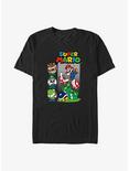 Mario Watch Out For The Pakkun Flowers Big & Tall T-Shirt, BLACK, hi-res
