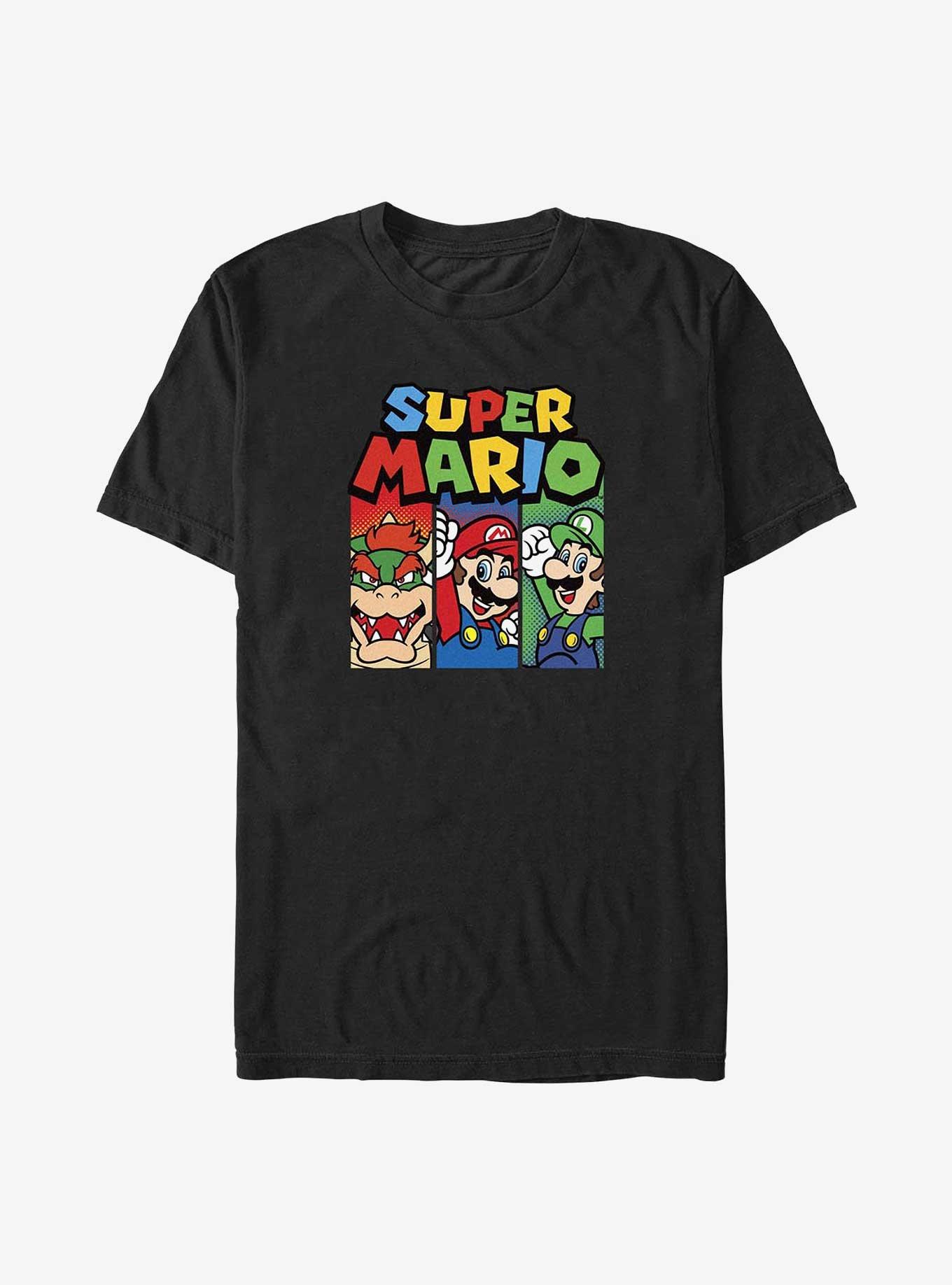 Nintendo Mario Panels Big & Tall T-Shirt, BLACK, hi-res