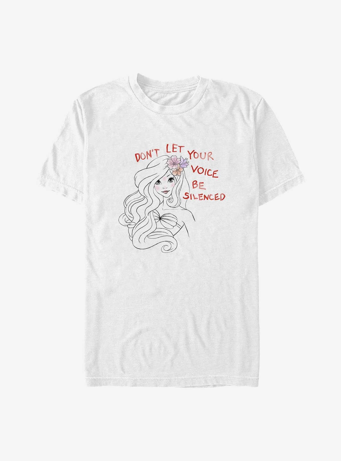 Disney The Little Mermaid Don't Let Your Voice Be Silenced Big & Tall T-Shirt, WHITE, hi-res