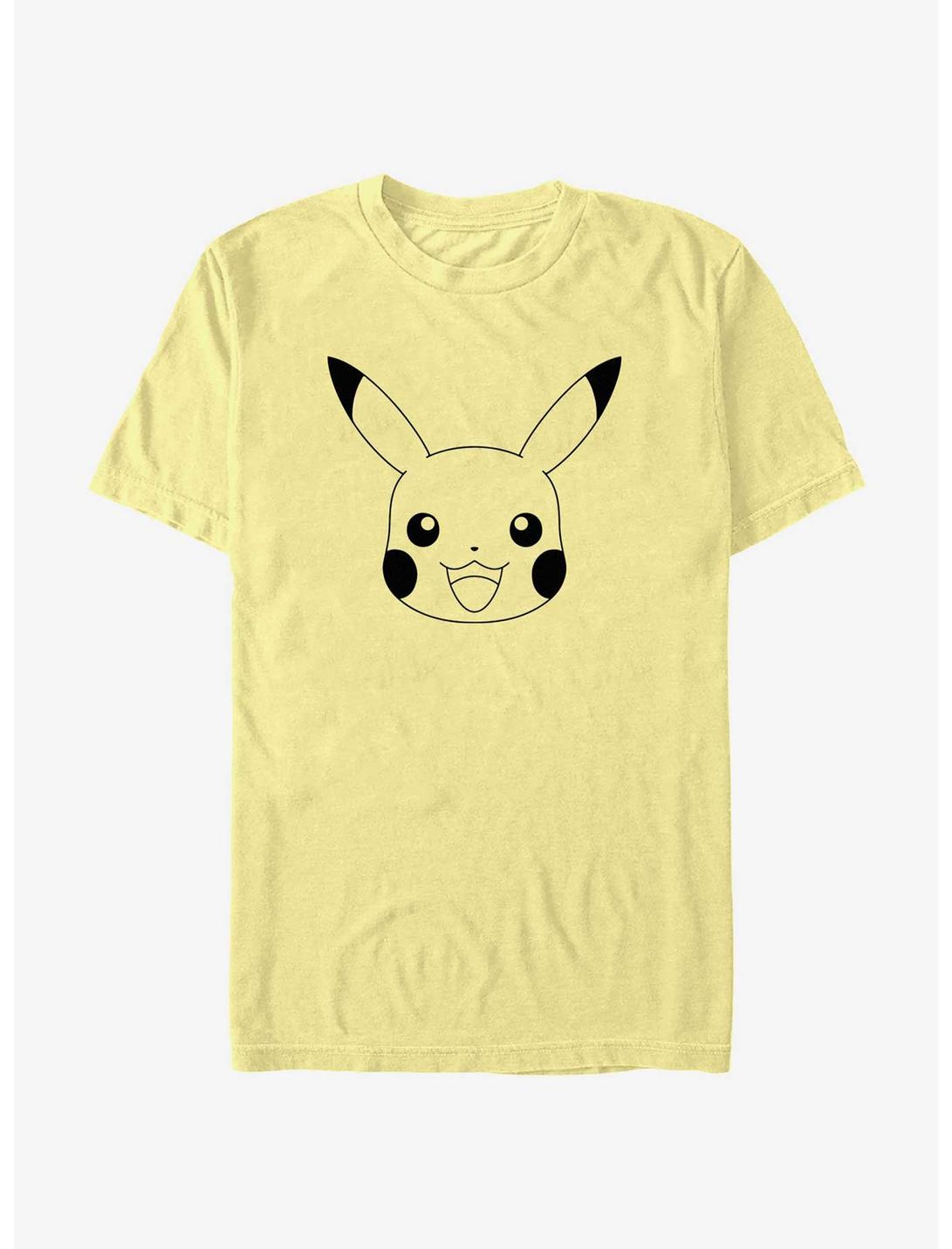 Pokemon Big Face Pikachu T-Shirt, BANANA, hi-res