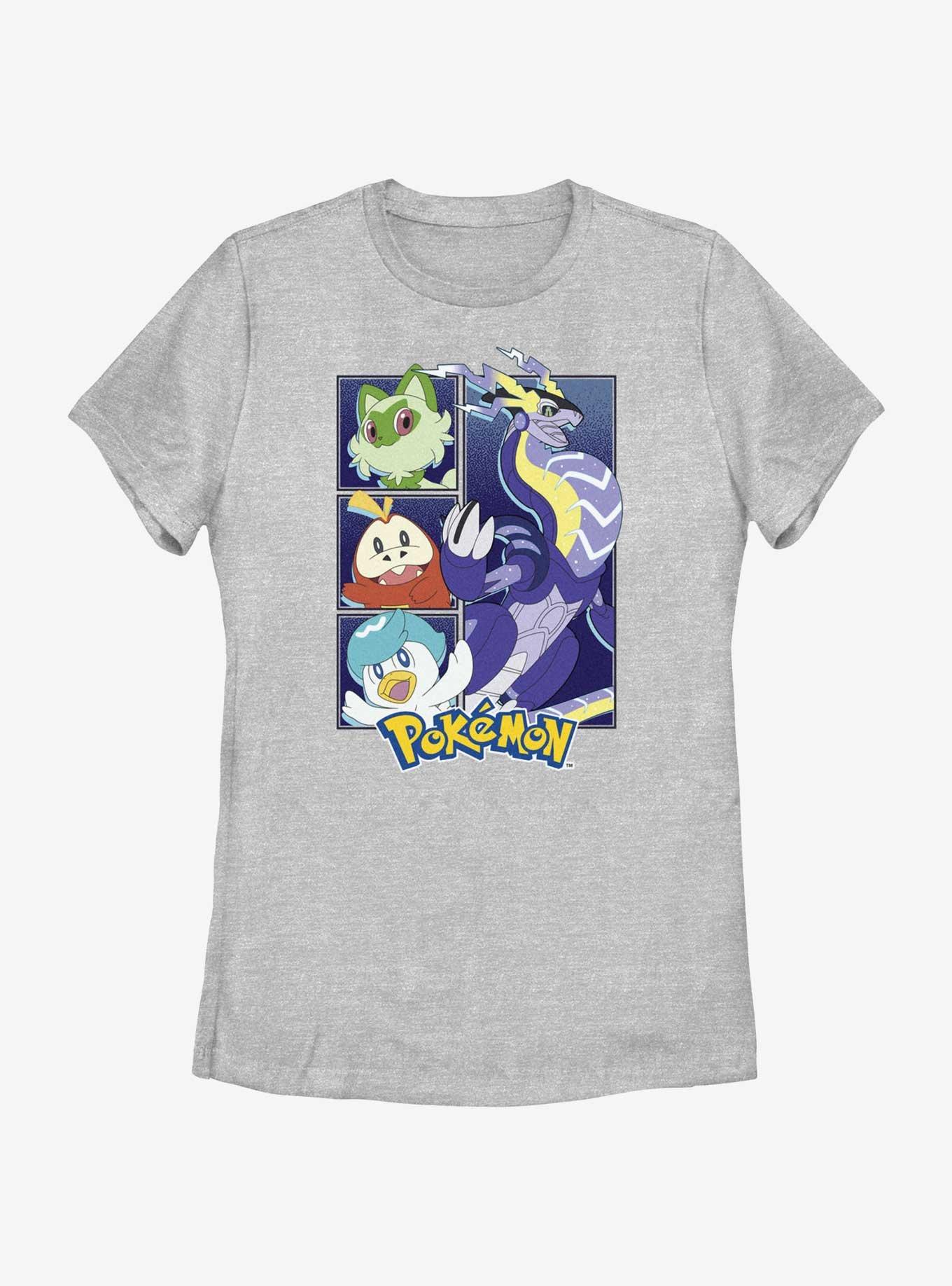 Pokemon Scarlet & Violet Starters Womens T-Shirt, ATH HTR, hi-res
