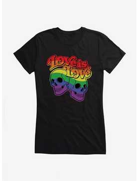 Pride Love Is Love Skulls Girls T-Shirt, , hi-res