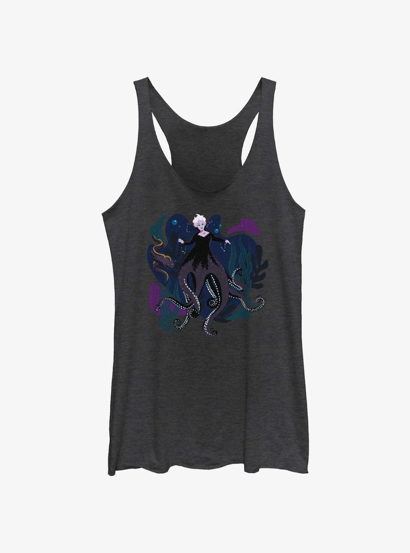Disney The Little Mermaid Live Action Ursula With Flotsam and Jetsam Womens Tank Top, BLK HTR, hi-res