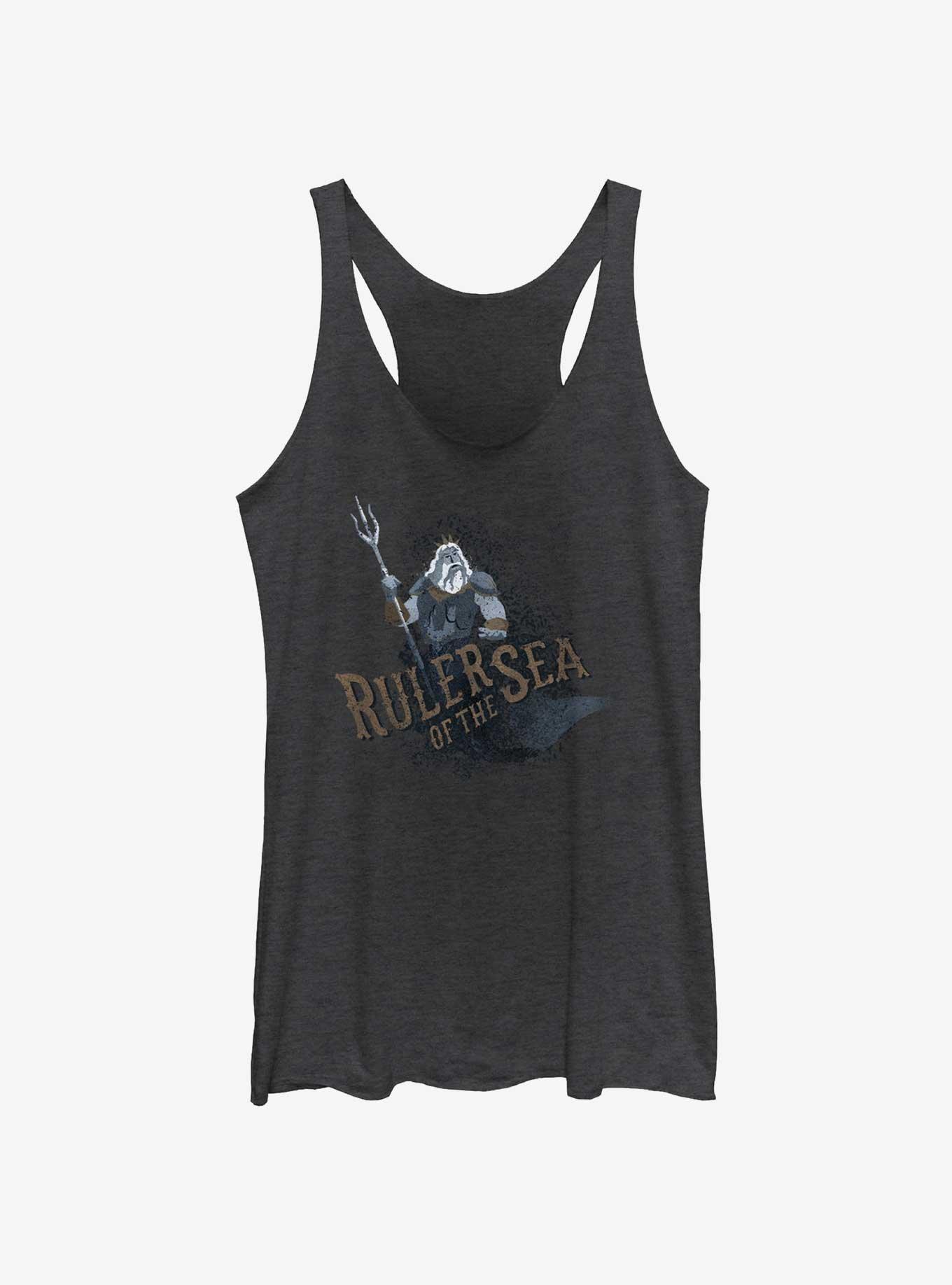 Disney The Little Mermaid Live Action Ruler of the Sea Womens Tank Top, BLK HTR, hi-res