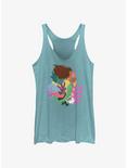 Disney The Little Mermaid Live Action Ariel With Flounder Womens Tank Top, TAHI BLUE, hi-res