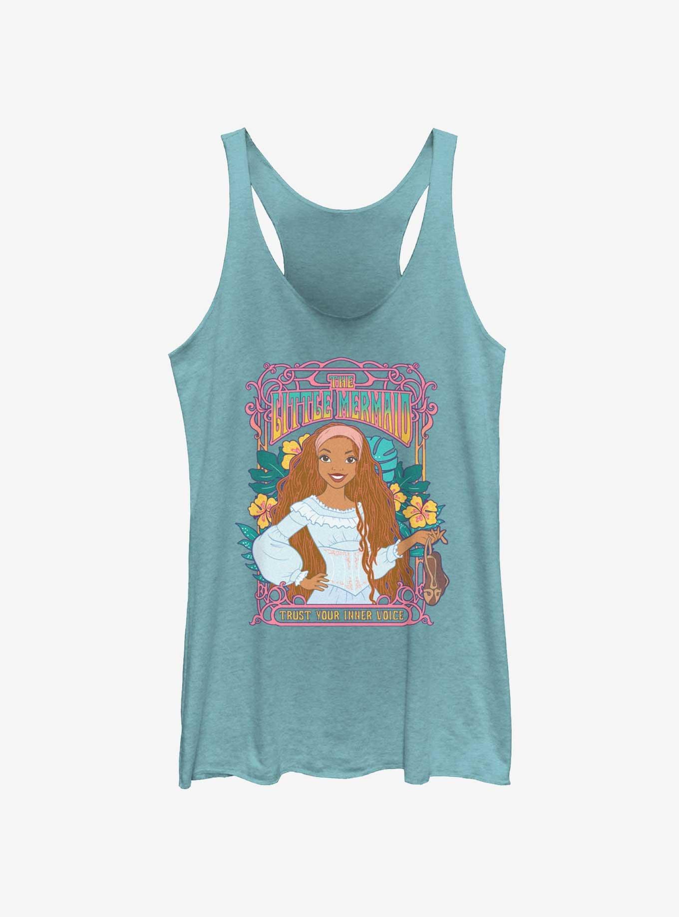 Disney The Little Mermaid Live Action Ariel Trust Your Inner Voice Womens Tank Top, TAHI BLUE, hi-res