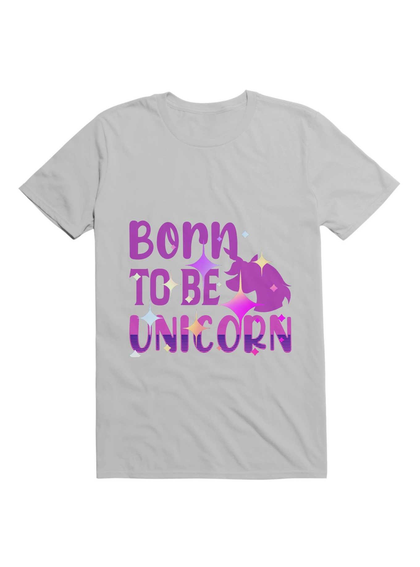 Born To Be Unicorn T-Shirt, ICE GREY, hi-res