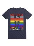 Not Only I'm Gay I Am Awesome Too! T-Shirt, NAVY, hi-res