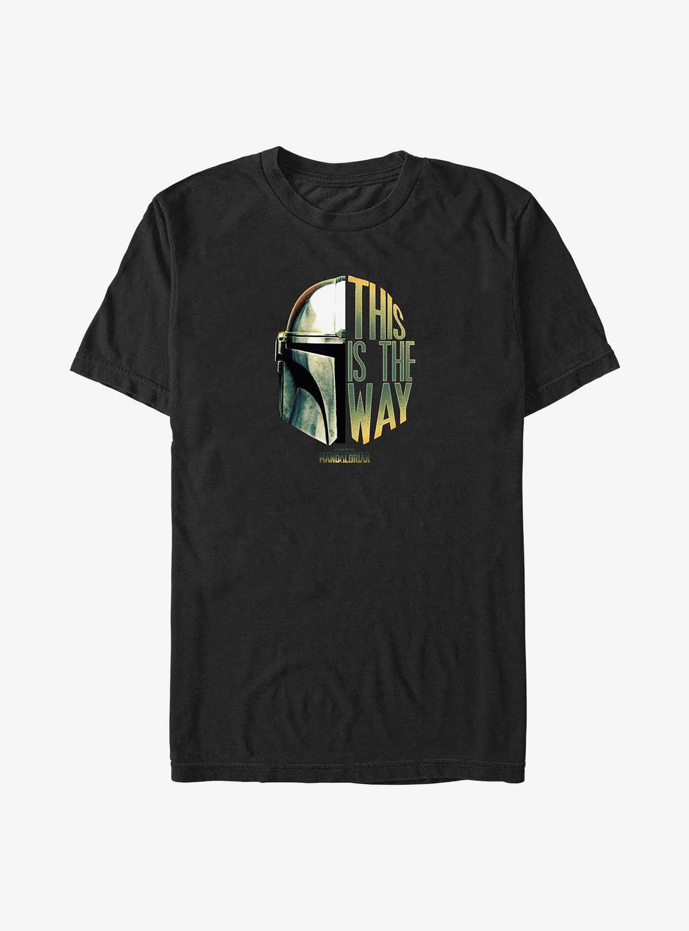 Star Wars The Mandalorian This Is The Way Helmet Split Big & Tall T-Shirt, , hi-res