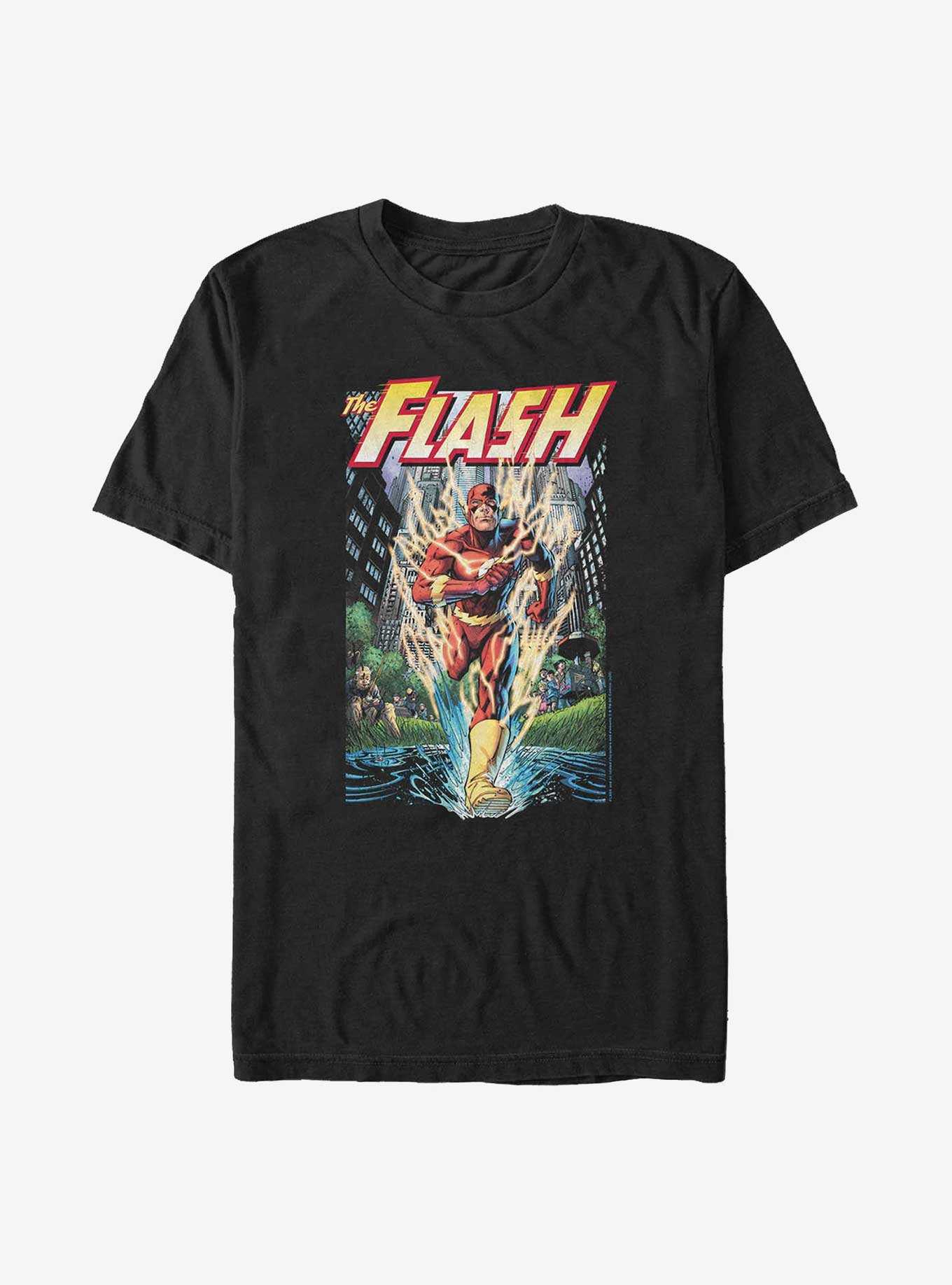 DC Comics The Flash City Run Poster Big & Tall T-Shirt, , hi-res