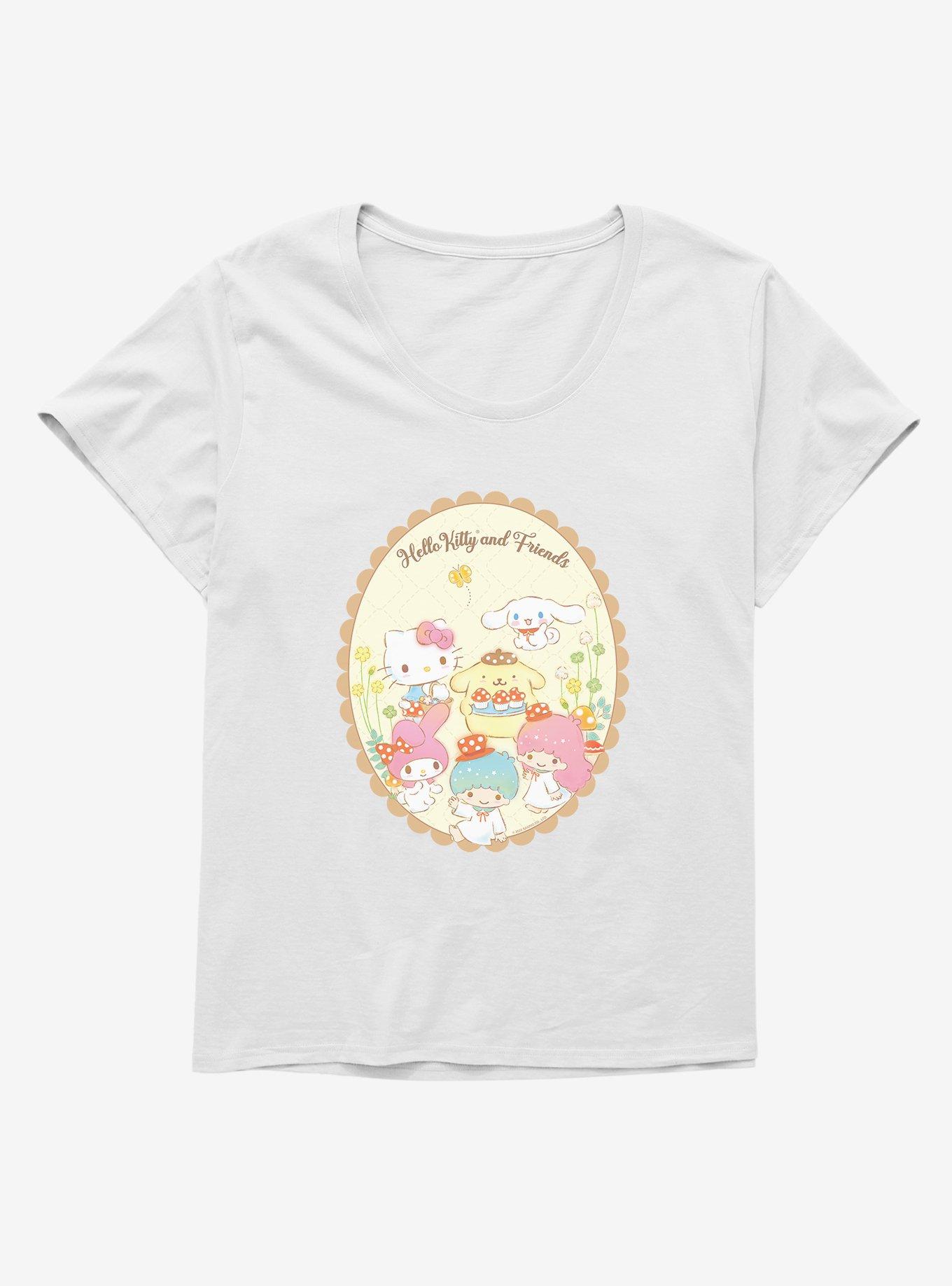 Hello Kitty And Friends Mushroom Cupcakes Womens T-Shirt Plus Size, , hi-res