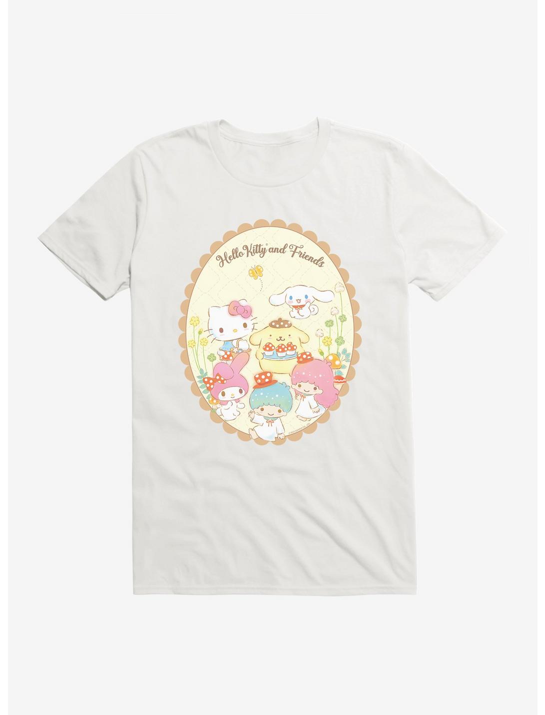 Hello Kitty And Friends Mushroom Cupcakes T-Shirt, WHITE, hi-res