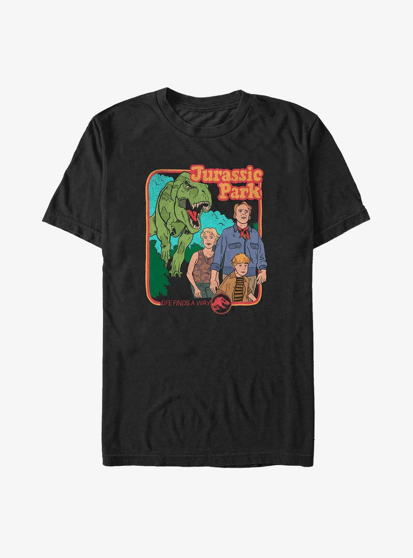 Jurassic Park Life Finds A Way Big & Tall T-Shirt, BLACK, hi-res