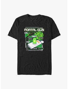 Rick & Morty Portal Gun Schematic Big & Tall T-Shirt, , hi-res