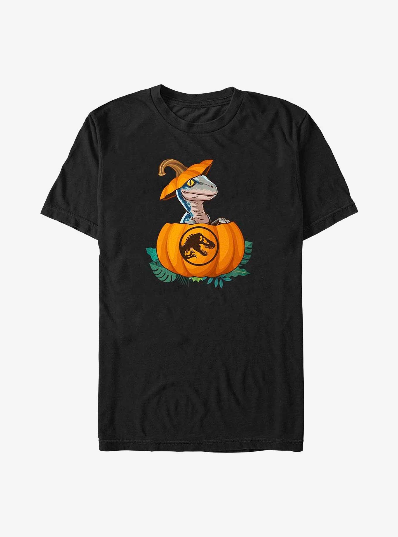 Jurassic Park Raptor Pumpkin Hatch Big & Tall T-Shirt, BLACK, hi-res