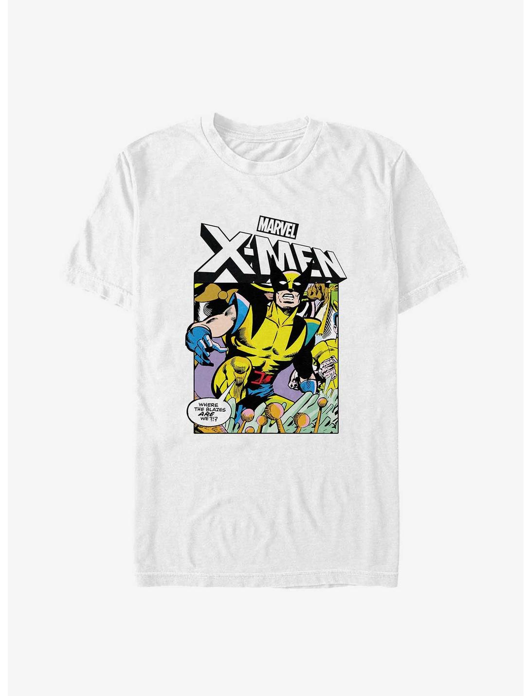 X-Men Comic Strip Wolverine Big & Tall T-Shirt, WHITE, hi-res