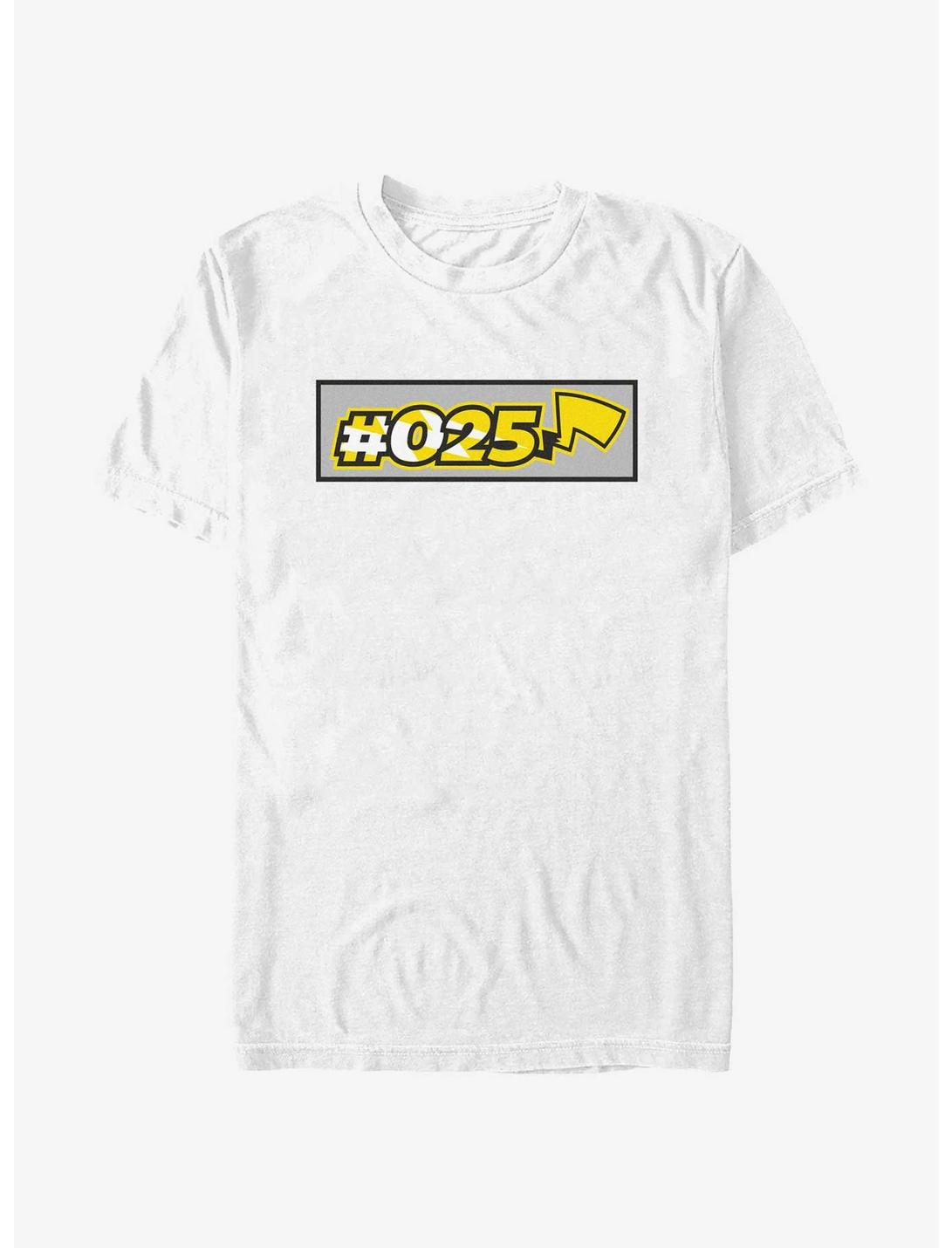 Pokemon Pikachu Hashtag 025 Tail T-Shirt, WHITE, hi-res