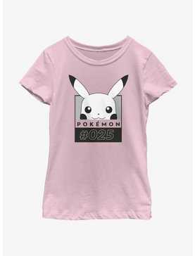 Pokemon Pikachu Face Number Youth Girls T-Shirt, , hi-res