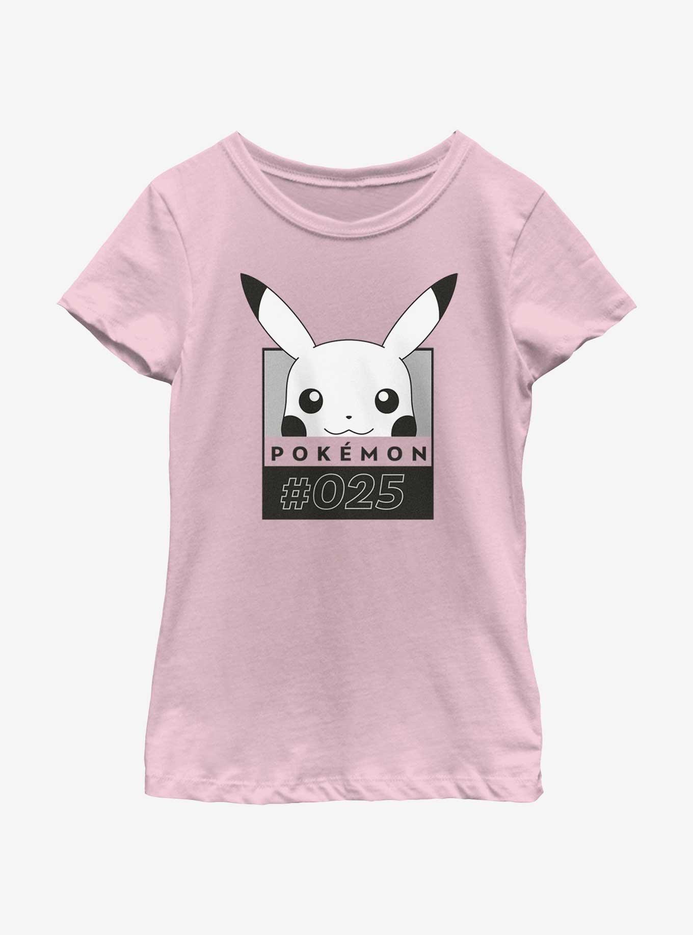 Pokemon Pikachu Face Number Youth Girls T-Shirt, , hi-res