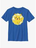 Pokemon Pikachu Kaleidoscope Frame Youth T-Shirt, ROYAL, hi-res