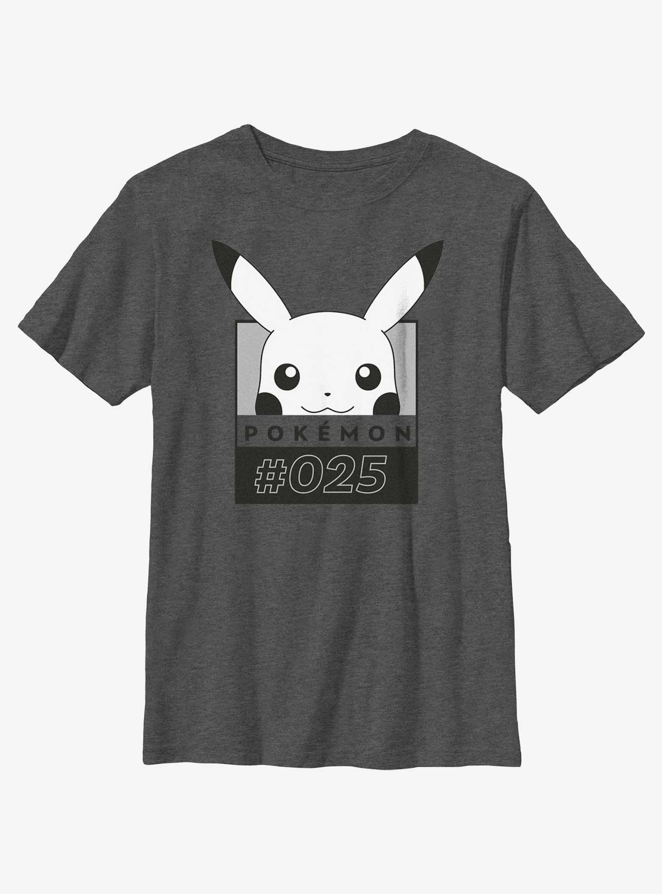 Pokemon Pikachu Face Number Youth T-Shirt, , hi-res