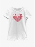 Pokemon Retro Title Youth Girls T-Shirt, WHITE, hi-res