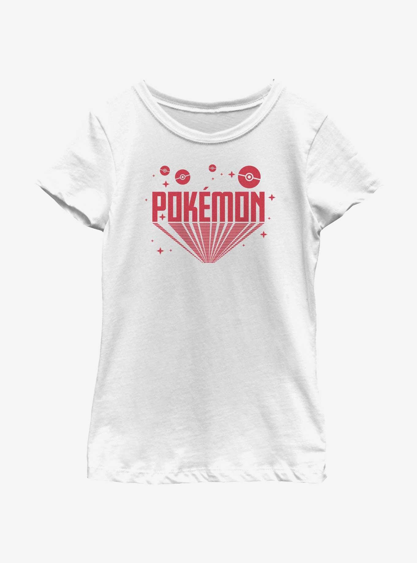 Pokemon Retro Title Youth Girls T-Shirt, , hi-res