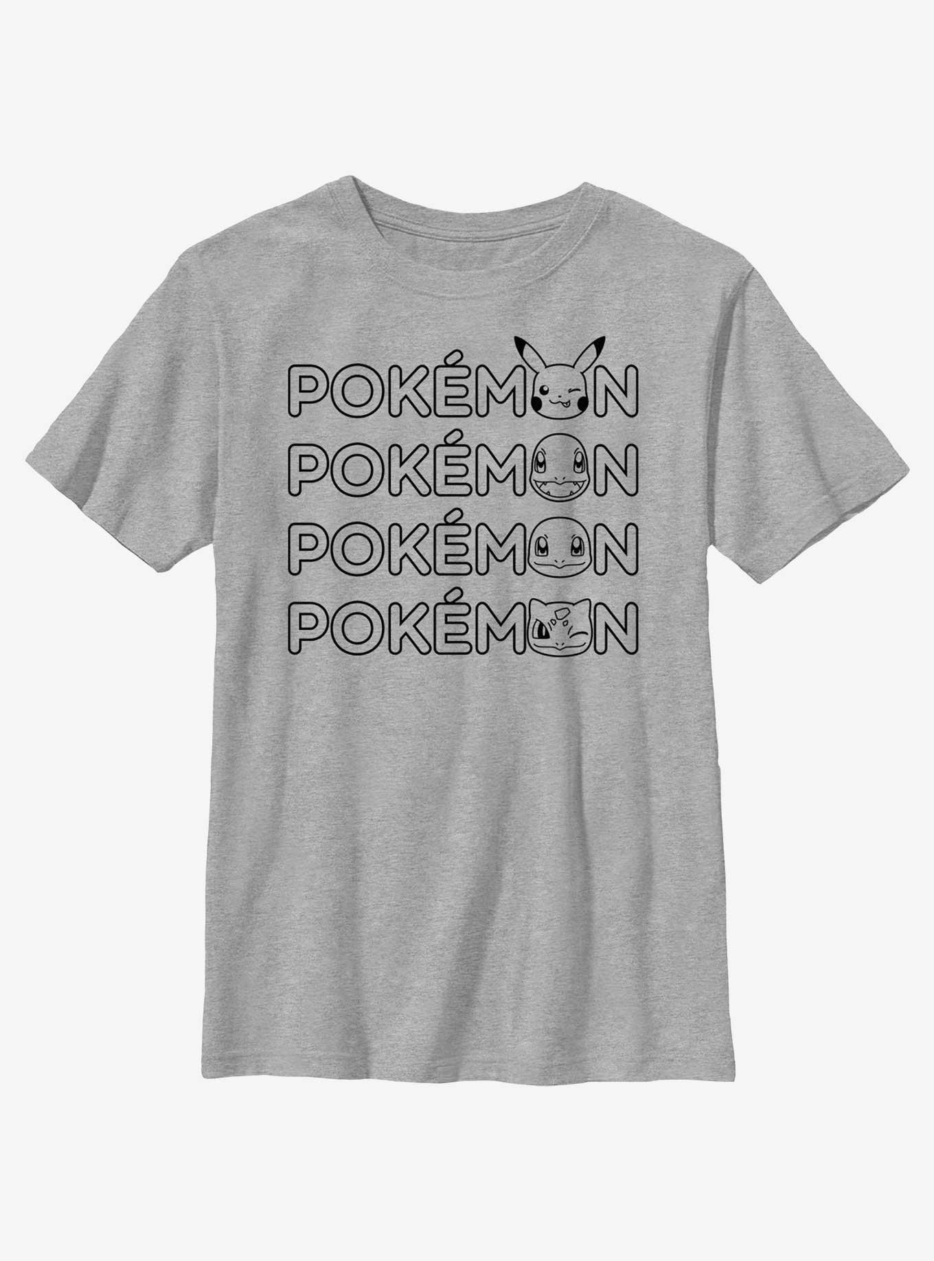 Pokemon Starter Heads Youth T-Shirt, ATH HTR, hi-res