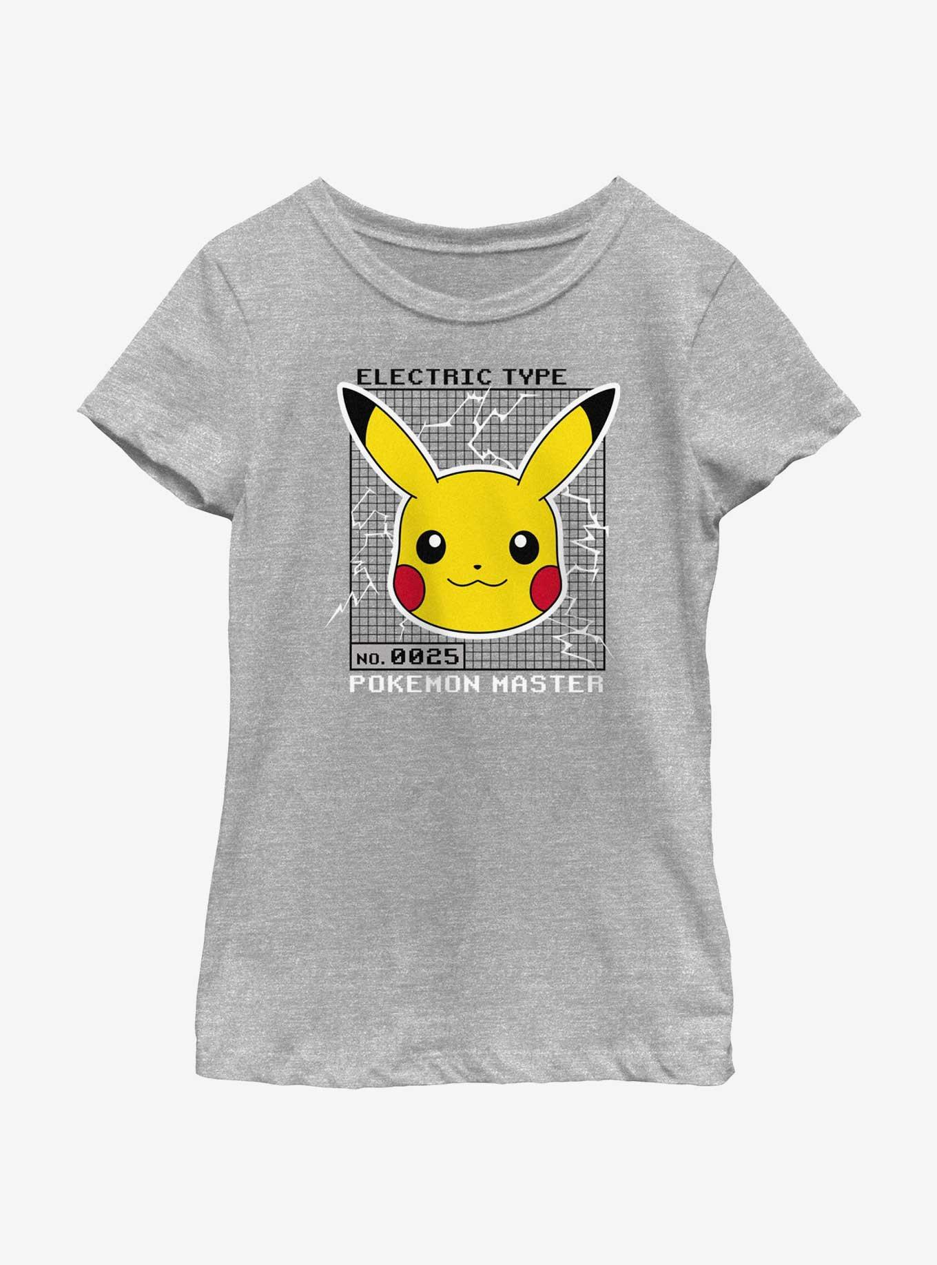 Pokemon Pikachu Electric Type Youth Girls T-Shirt, ATH HTR, hi-res