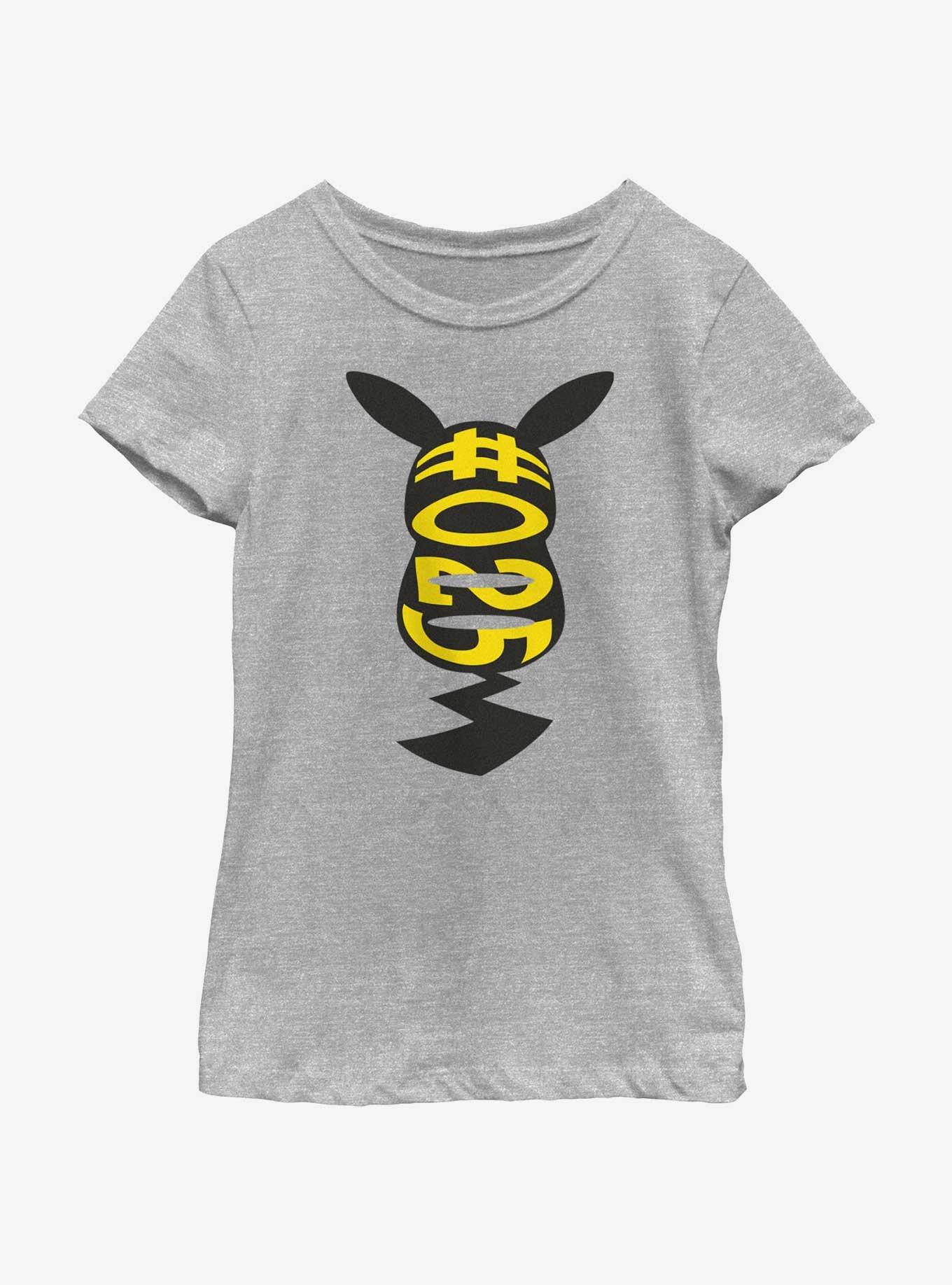 Pokemon Hashtag 025 Pikachu Silhouette Youth Girls T-Shirt, , hi-res