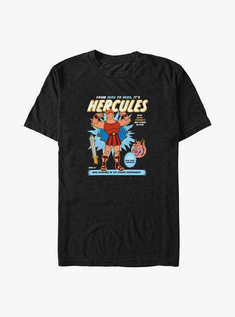 Disney Hercules Zero To Hero Figure Big & Tall T-Shirt - BLACK