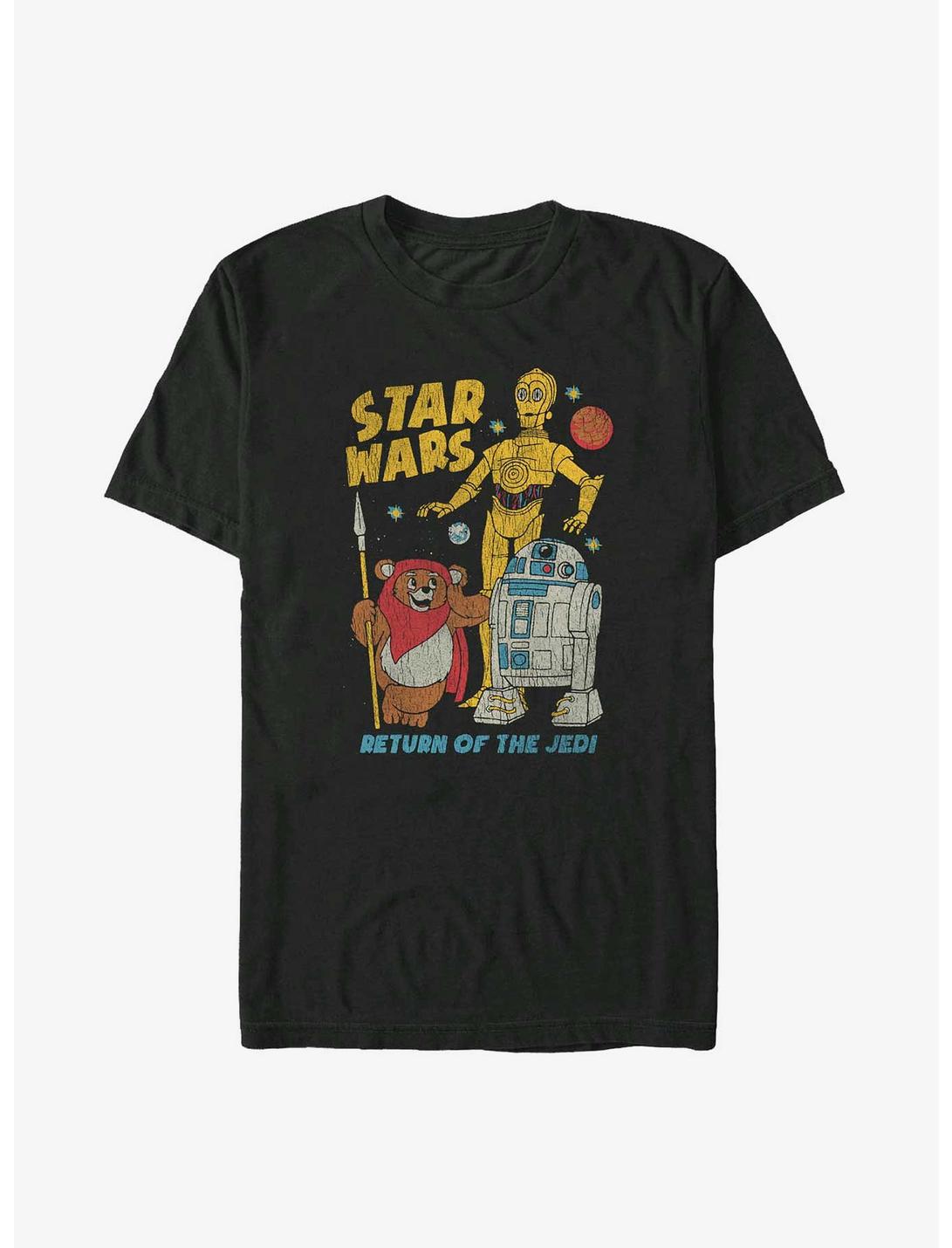 Star Wars Ewok and Droids Big & Tall T-Shirt, BLACK, hi-res