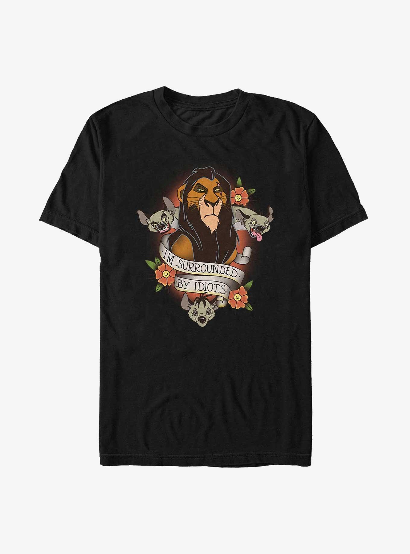 Disney The Lion King Surrounded By Idiots Big & Tall T-Shirt, BLACK, hi-res