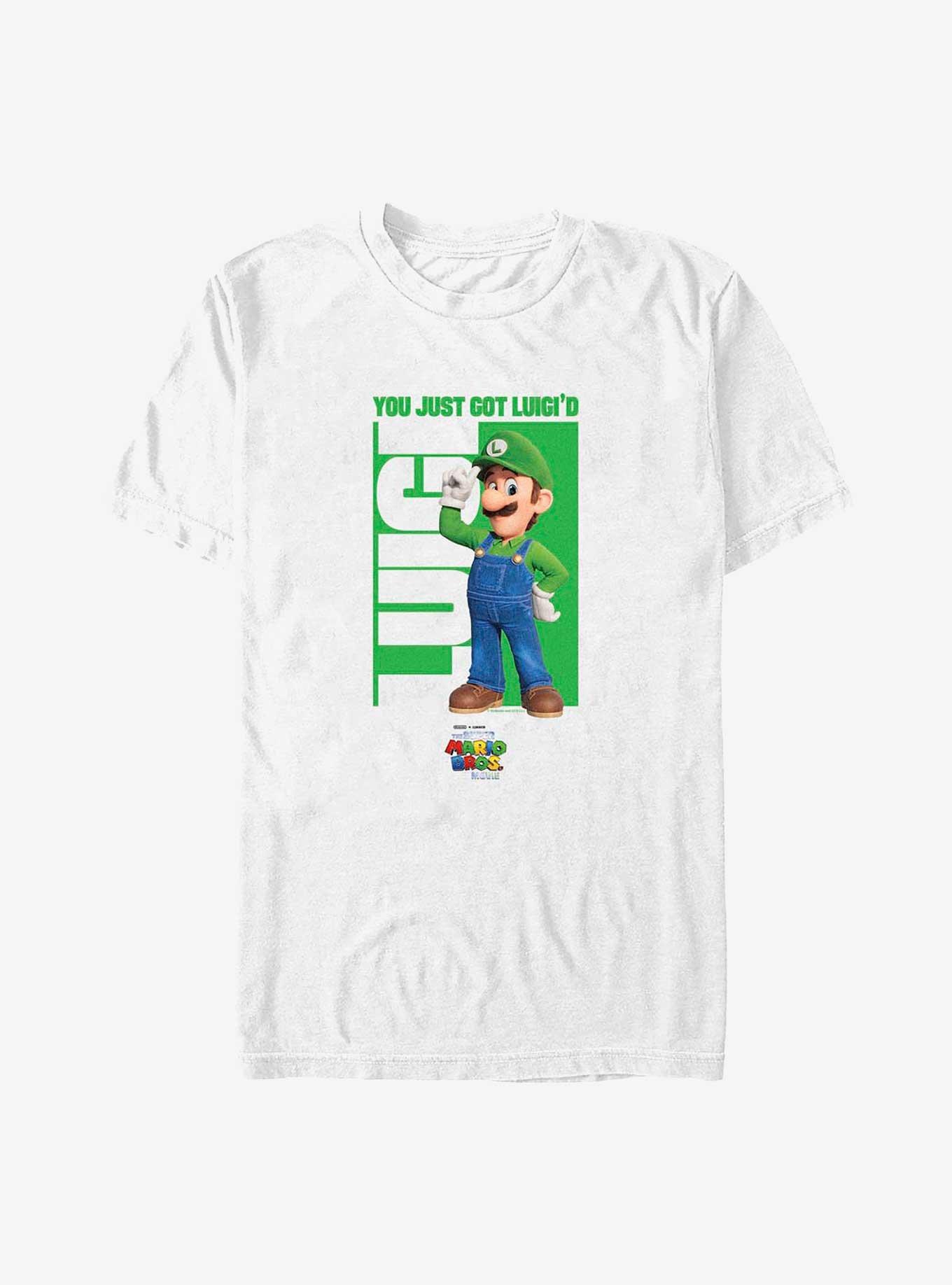 The Super Mario Bros. Movie Got Luidi'd Big & Tall T-Shirt, WHITE, hi-res