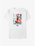 The Super Mario Bros. Movie Toad Fears Nothing Big & Tall T-Shirt, WHITE, hi-res