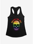 Pride Rainbow Skull Pride Or Die Girls Tank, BLACK, hi-res