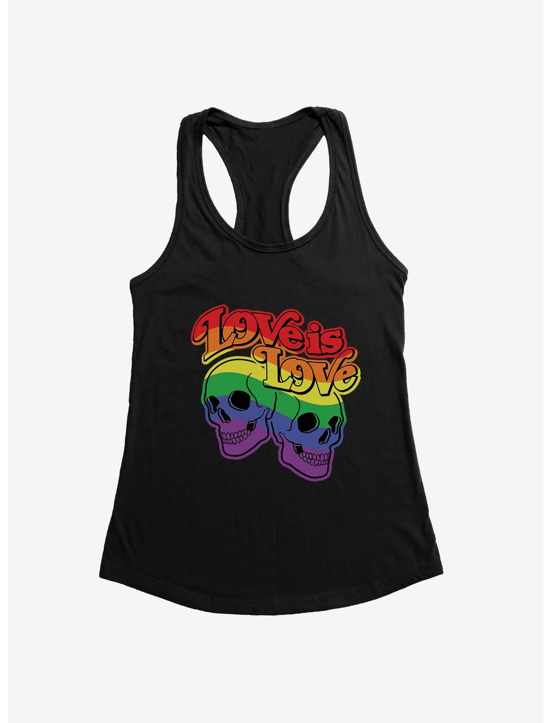 Pride Love Is Love Skulls Girls Tank, BLACK, hi-res