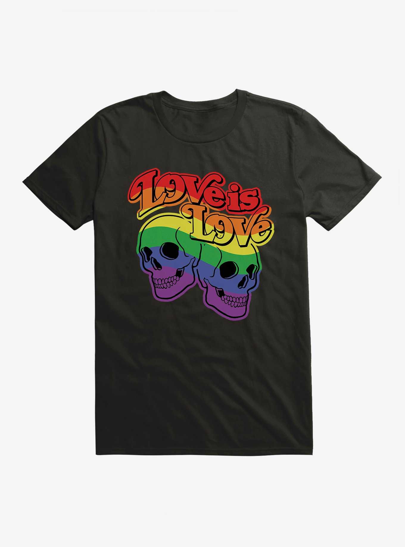 Pride Love Is Love Skulls T-Shirt, , hi-res